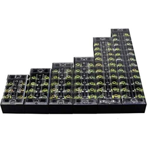 20Pcs TB45 Dual Row Barrier Screw Terminal Block Strip Wire Connector 600V 45A 3/4/6/10/12 Positions Optional