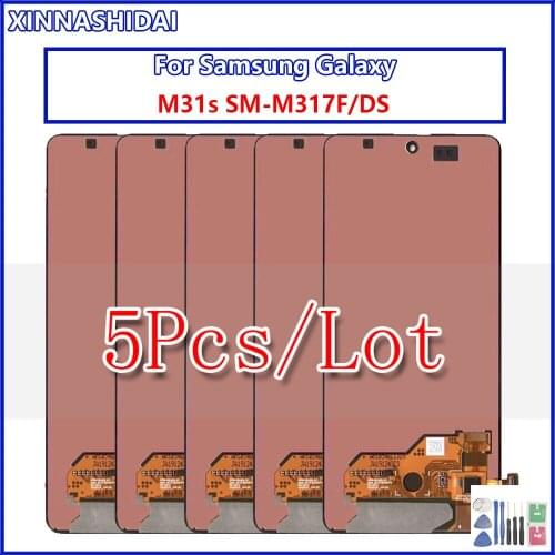 5pcs For Samsung Galaxy M31s SM-M317F M317F/DS LCD Display Touch Screen Digitizer Assembly Replacment