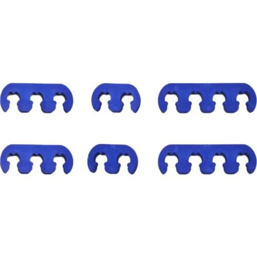 6Pcs Blue Spark Plug Wire Separators 7mm 8mm 9mm Universal For Chevy Ford