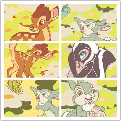 Disney 5D DIY Diamond Painting Fawn Bambi and friends full flower background full diamond handmade custom home decoration