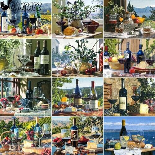 Red Wine Food Diamond Painting Cross Stitch Embroidery Fruit 5D Diy Mosaic Kit Hand-Inlaid Craft Gift Design Home Decoration