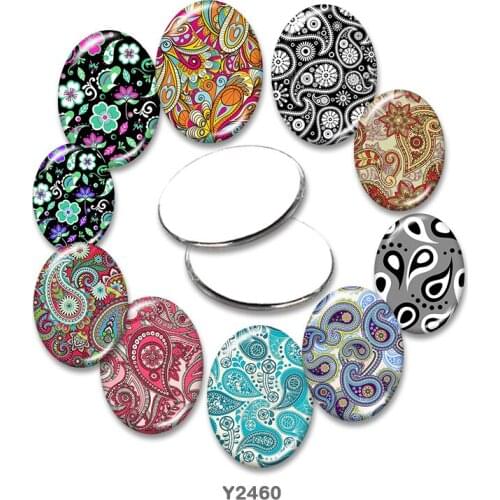 Bohemia Oval glass cabochon 13x18mm/18x25mm/30x40mm flat back Making findings TRY2460