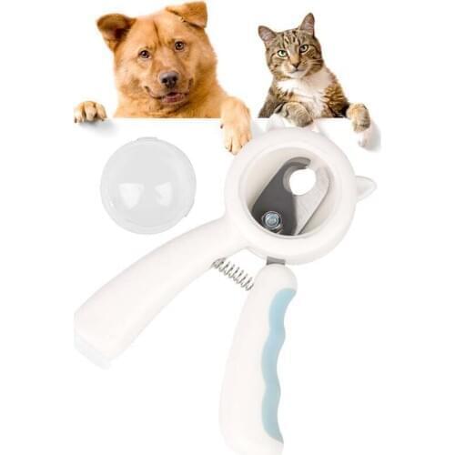 Splash Proof Pet Nail Clippers Dog Cat Nail Scissors Advanced Stainless Steel Blades Pet Cleaning Tools