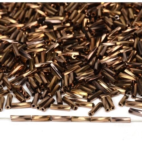 2x6MM Bronze Twist Bugle Beads Loose Glass Beads Charm Kralen Czech Spacer Beads for Jewelry Making Bracelet Diy Wholesale