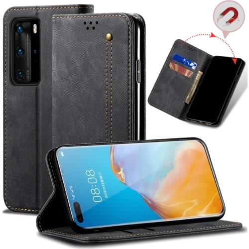 Luxury Leather Flip Wallet Case For Huawei P40 Pro P50 Card Slot Stand Magnetic Phone Cover Bag for P30 Pro P30 Lite House