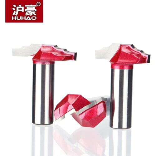 HUHAO 1 Pc 1/2" Shank Woodworking Door Frame Router Bits For Wood Carbide Lassical Door Cabinet Bits Engraving Milling Cutter