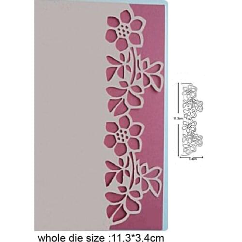 Metal Cutting Dies flower leaf edge border dies cut DIY Scrapbooking dies Stamp Craft dies Handmade Card Punch Art Cutter Dies