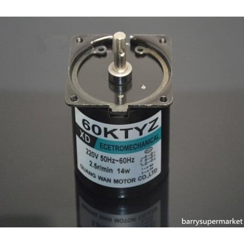 Gear motor synchronous motor sewing machine motor 60KTYZ 2-way CW CCW Reduction servo motor 220V AC 2.5RPM