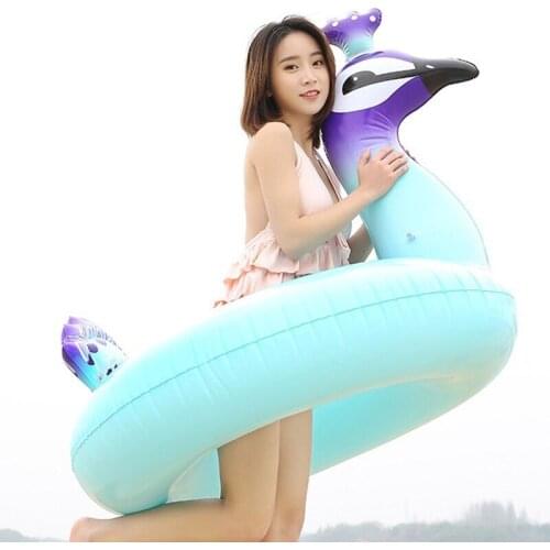 Inflatable Peacock Swimming Ring Adult Children Smming Ring Buoy Rubber Ring Thickened PVC Swimming Ring Summer Beach Toys