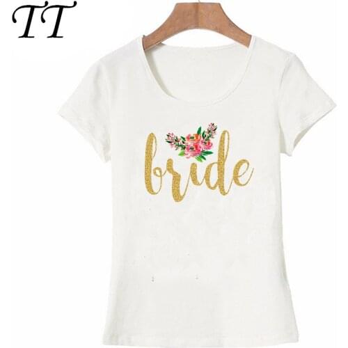2021 New summer Bride Modern Floral T-Shirt fashion cute Women t-shirt Letter harajuku Tops ladies novelty casual Tees