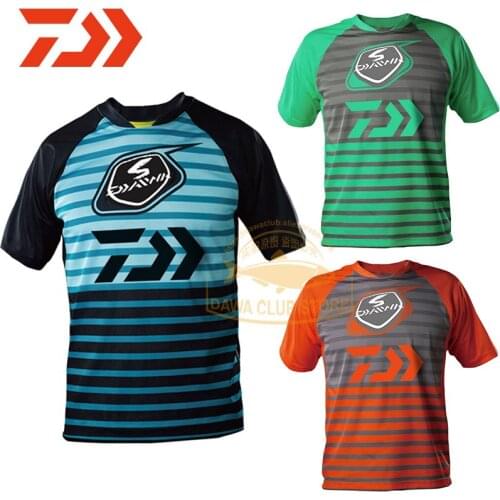 DAIWA Short Sleeve Fishing Clothing Quick-Drying Anti-UV Sun Fishing Jersey Summer Fishing Clothes Europe Size XXS-5XL T-shirt