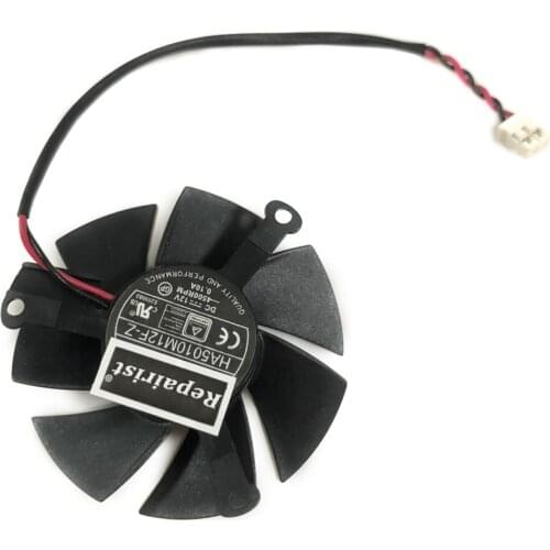 HA5010M12F-Z GPU Cooler Fan For XFX HD6570 HD-5450 R5 230 R7 250 HIS HD6450 HD6570 R5-230 MSI N730K-1GD5 LP/OC GT730 VGA Cooling