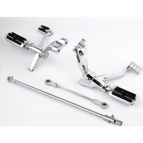 Motorcycle Control Footpegs Foot Rests Linkage Kit For Harley Sportster XL 883N 1200X Forty Eight Seventy Super Low 2014-2018