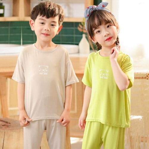 Baby kids Pajamas Set summer children Short Sleeve cotton sleepwear Girl Cartoon pyjamas girls cute home clothing boys nightwear