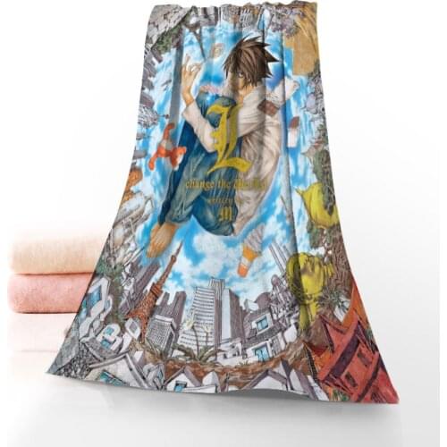 New Custom Death Note Towel Printed Cotton Face/Bath Towels Microfiber Fabric For Kids Men Women Shower Towels 70X140cm