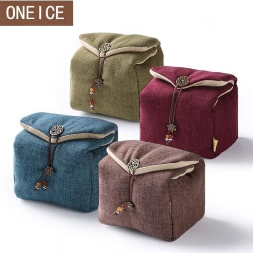 A Pot Of Two Cups Tea Storage Bag Portable Travel Bags Teapot