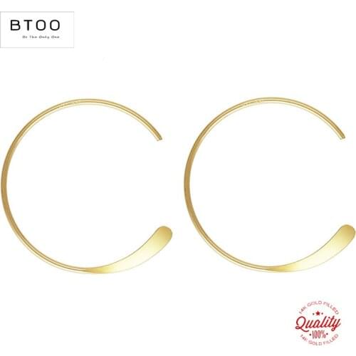 14K Gold Filled 18mm/26mm Endless Hammered End Earwire (0.64mm) Gold Ear Wire for Jewelry Making Handmde DIY Earrings