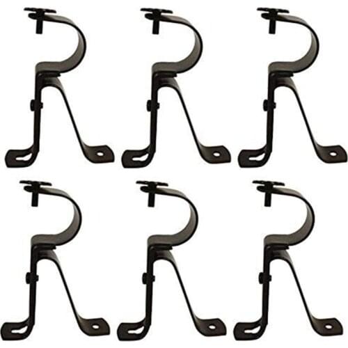 Adjustable Curtain Rod Bracket 28mm Metal Curtain Brackets Holder Holes Home Premium Rod Bracket for Home Office