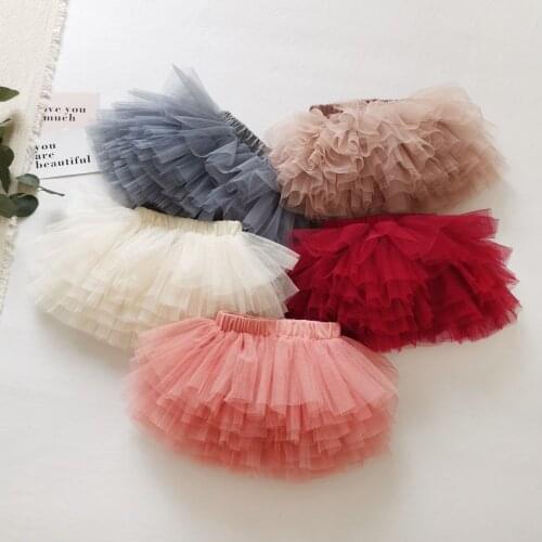 Girls' net dress, pengpeng skirt, 2021 spring and autumn new style childrens princess skirt, baby cake skirt