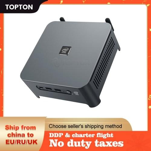 TOPTON New NUC Intel i9 10980HK Xeon W-10885M 8 Core Mini Computer 2 LAN Windows 10 2*DDR4 2*NVMe Gaming PC DP HD Type-C WiFi