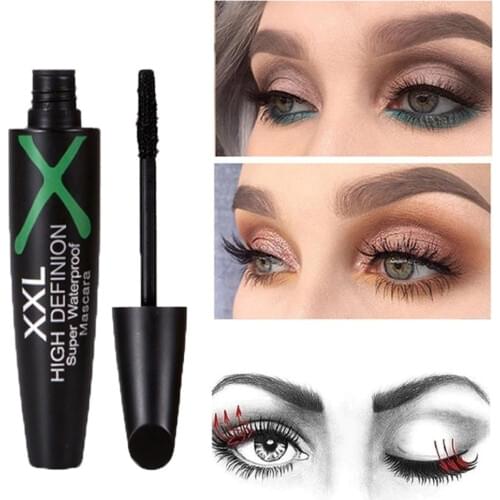 4D Silk Fiber Eyelashes Lengthening Mascara Waterproof Long Lasting Lash Black Eyelashes Extension Make Up 3D Mascara Tubes Tool