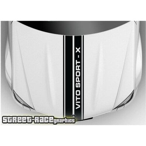 For Mercedes Vito Sport bonnet hood racing stripes graphics stickers vinyl