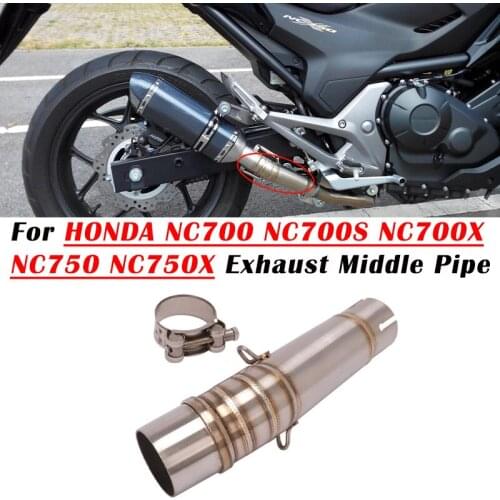 Slip On For Honda NC700 NC700X NC750 NC750X NC700S Motorcycle Exhaust Pipe Escape Modified Muffler DB Killer Middle Link Pipe