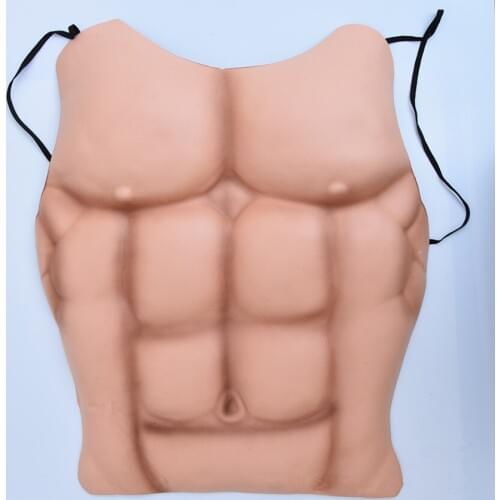 Halloween Funny Decoration Fake Chest Eva Foam Fake Chest Men Simulation Belly Muscle For Masquerade Party Dress Decoration