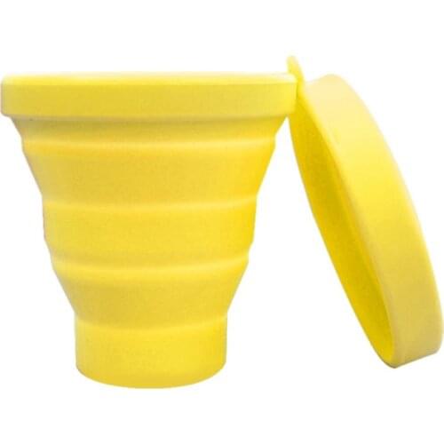 1pc Portable Travel Silicone Folding Water Cup Candy Color Silicone Traveling Foldable Cups For Outdoor Camping Drinkware