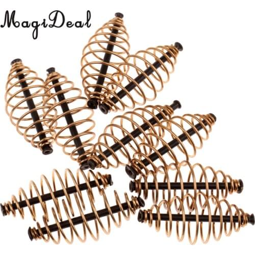 10 pcs Spring/Coil Inline Fishing Feeders Carp Fishing Tackle Swim Feeders Incredible Toughness Durability Fishing Tool S/M/L