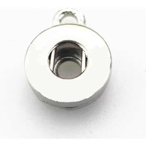 100pcs/lot silver round ginger snap button Diy 12mm snaps button jewelry accessories bracelet&bangles charms