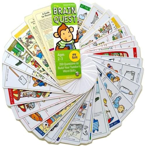 4pc Brain Quest English Version Of The Intellectual Development Card Sticker Books Questions And Answers Card Smart Start Child