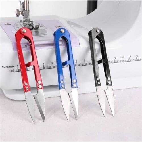 5PCS Multicolor Embroidery And Sewing Scissors Fabric Trimming Sewing Scissors Clothing Tailor U-cut Head Shear DIY Supplies