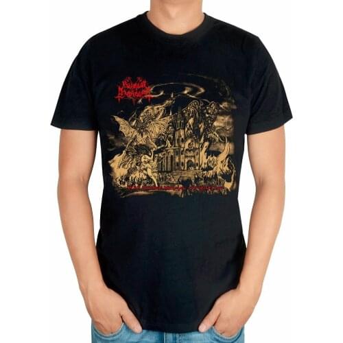 9 Kinds Burial Hordes Rock Brand Black shirt mma fitness heavy Metal Cotton print demon Goat Skull devil T-shirt Ropa Mujer