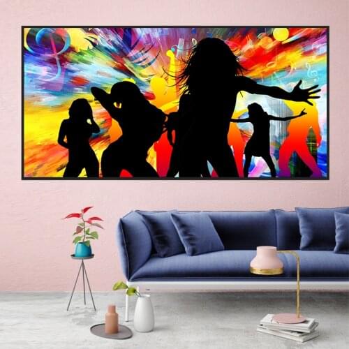 Abstract Painting Dancing Girl Posters And Prints Wall Art Canvas Painting Decorative Pictures For Living Room Bar Decoration