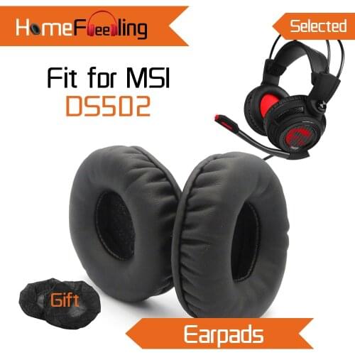 Homefeeling Ear Pads For MSI DS502 Earpads Round Universal Leahter Repalcement Parts Ear Cushions