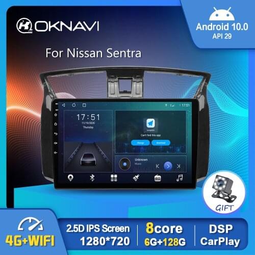 6G 128G GPS Car Radio For Nissan Sentra 2012-2015 Multimedia Video Player Android 10.0 OBD DSP Video Auto Carplay No 2 din DVD