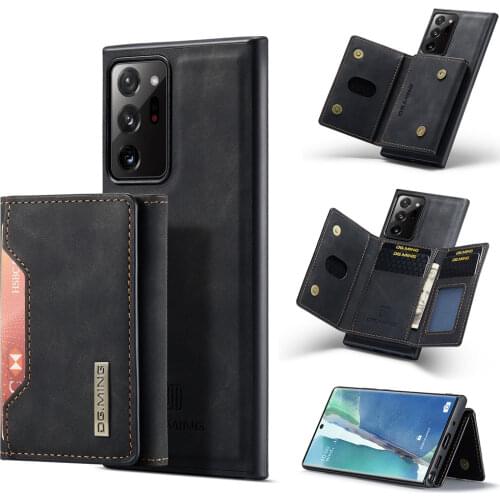 Case For Samsung Galaxy Note 20 Ultra Leather Flip Luxury Magnetic Wallet Phone Case For Credit Card Protective Stand Full Cover