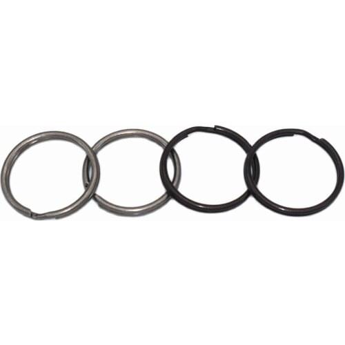 20mm Black Stainless Steel Key Chain Ring Split Ring Jewelry Charm Clasp Supplies Metal Key Ring Pendant Key Fob Hardware 10pcs