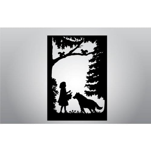 Girl and Wolf Wood laser cut wall decor will add color to your loved ones' homes and offices, and you can make your wall decor