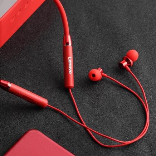 For Lenovo Bluetooth Earphones HE05 Wireless Magnetic Neckband Earphone Waterproof Sport Headset With Mic Noise Cancelling 2021