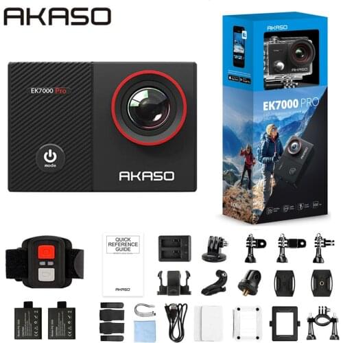 AKASO 4K Action Camera EK7000 Pro Touch Screen Sports Camera EIS Adjustable View Angle 40m Waterproof Camera Remote Control
