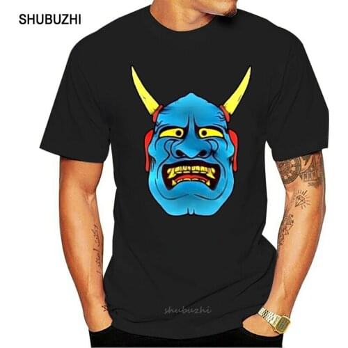 DEMON ONI MASK T-Shirt Japanese Folklore Halloween Scary Weird Tshirt S-XXL Summer MenS fashion Tee,Comfortable t shirt