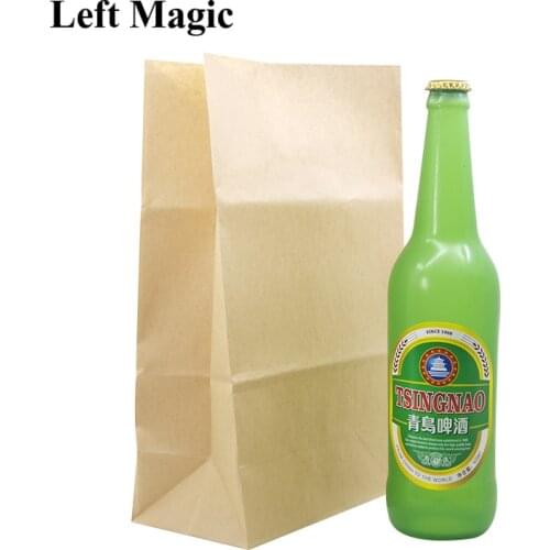 Vanishing Beer Bottle Magic Tricks Green Wine Bottle Stage Magic Props Mentalism Illusion Magician Accessary Gimmick Comedy