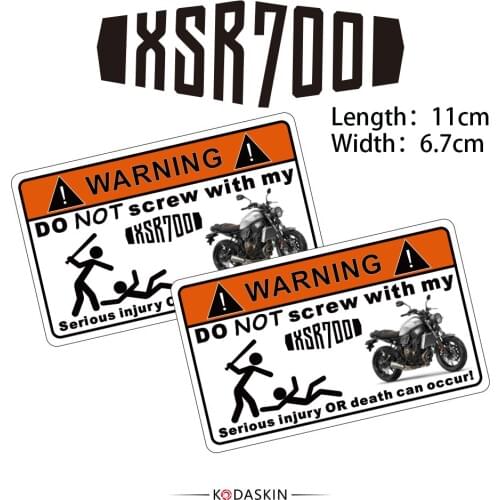 KODASKIN Motorcycle Cheap 2D Creative Warning Sticker Decal for YAMAHA XSR700