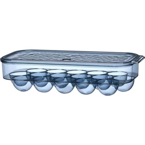 Egg Storage Box Egg Holder for Refrigerator Transparent Single Layer with Lid Stackable Egg Containers for 16 Eggs