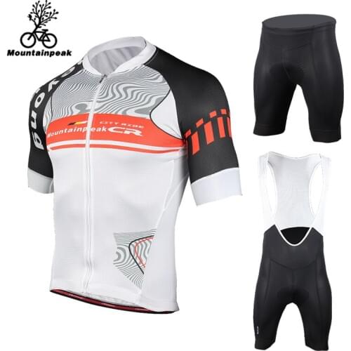 Mountainpeak 2018 Short Sleeve Cycling Suit Summer Mens and Womens Cycling Set Tight Cycling Shorts Breathable Siamese