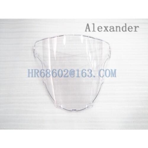 HotSale For Kawasaki ZX6R 2003 2004 ZX 6R 636 03 04 zx6r white Windshield WindScreen Double Bubble