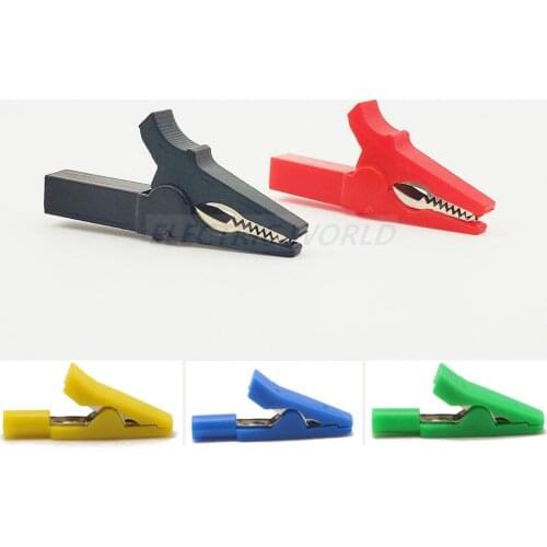 Metal Alligator Clips Black+Red Connector Insulated Crocodile Clip For Instruments and Apparatuses testing Clamp Jumper Line