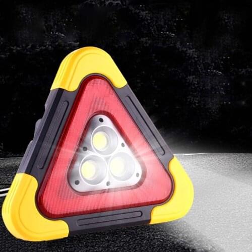 Multi Function Triangle Warning Sign Car LED Work light Road Safety Emergency 6XDB